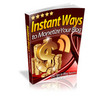 Thumbnail Instant Ways to Monetize Your Blog plr