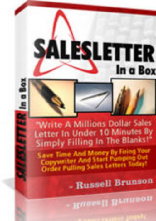 Product picture Sales Letter in a Box plr