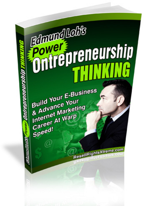 Product picture Ontrepreneurship Thinking (PLR)
