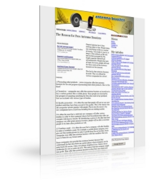 Product picture AdSense Site - Antenna Boosters plr