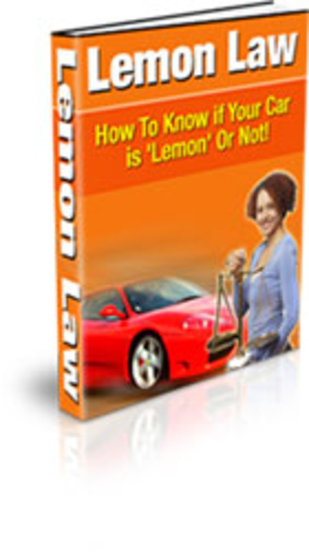 Product picture Lemon Law (PLR)