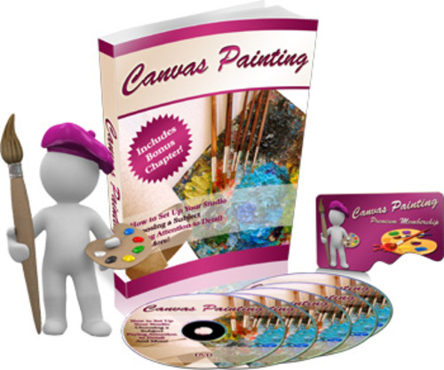 Product picture Canvas Painting Turnkey Niche Site and PLR eBook